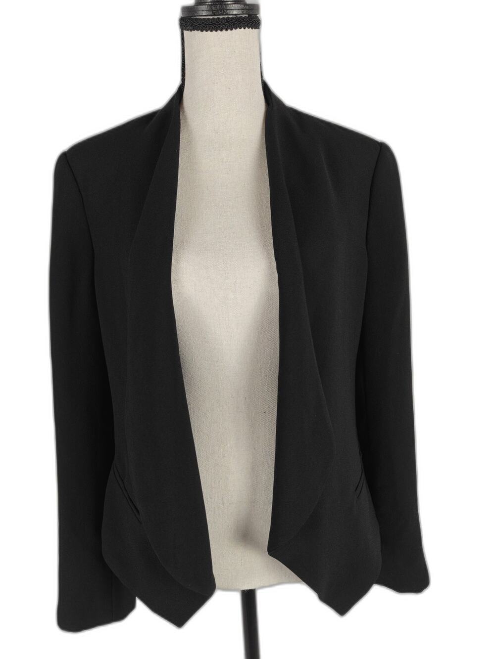Women's Vince Camuto Open Front Blazer Black Size 4